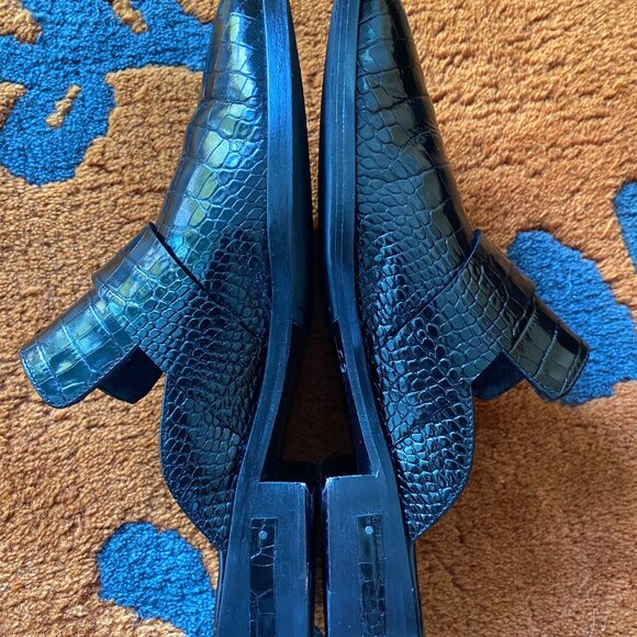 Freda Salvador Keen Black Croc Mules 7.5 - Picture 7 of 12